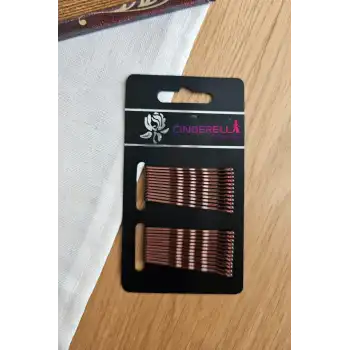 24lü Bakır Renk Tel Toka 5cm - Yumuşak Uçlu Acıtmaz Renkli Kadın Tel Saç Tokası