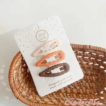 3lü Büyük Boy Mat Soft Basic Tonlu Tırtıklı Model Çıt Çıt Toka Seti 5cm - Çıtçıt Yan Saç Tokası