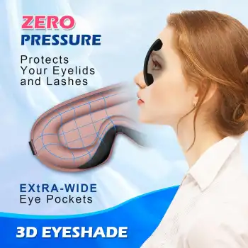 3D Face Design %100 Işık Geçirmez Uyku Maskesi Göz Bandı Pembe - Ayarlı Sıkmaz Yumuşak Baş Kayışı