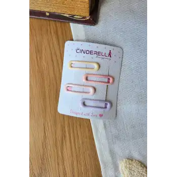 4lü Parlak Soft Renkli Oval Model Çıtçıtlı Toka Seti 4cm - Kız Çocuk Bebek Çıt Çıt Yan Saç Tokası