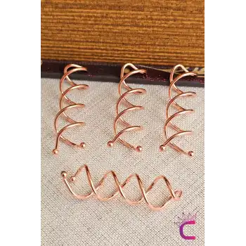 4lü Rose Gold Gizli Spin Topuz Tokası Metal - Kalın Gür Saç için Hızlı Kolay Topuz Yapma Aparatı