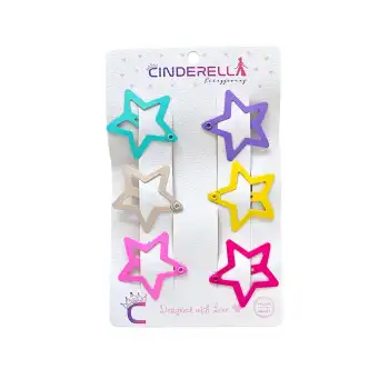 6lı Yıldız Çıtçıtlı Toka Pastel Renkli - Yıldız Çıt Çıt Toka Seti - Yıldızlı Çıtçıt Toka