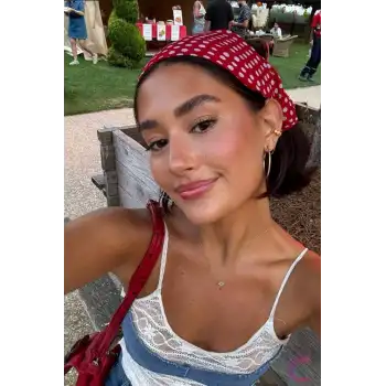 Bordo Saten Puantiyeli Fular Saç Bandanası - Retro Vintage Kadın Aksesuarı Saç Bandı