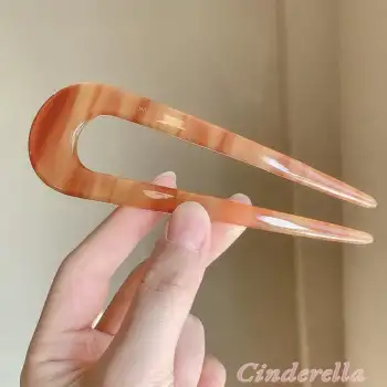 France Handmade Topuz Tokası 13cm - Lüks Kemik Saç Topuz Çubuğu - Yeni Sezon Çubuk Toka (Model-3)