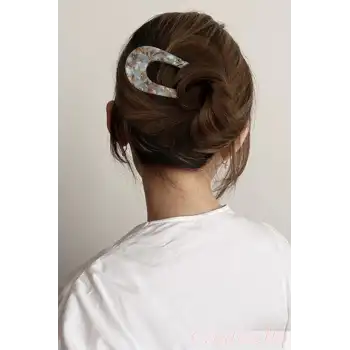 France Handmade Topuz Tokası 13cm - Lüks Kemik Saç Topuz Çubuğu - Yeni Sezon Çubuk Toka (Model-4)