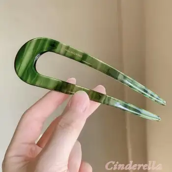 France Handmade Topuz Tokası 13cm - Lüks Kemik Saç Topuz Çubuğu - Yeni Sezon Çubuk Toka (Model-5)