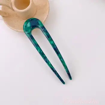 France Style Lüks Asetat Kemik Topuz Tokası Model-2 - Yeni Sezon Çubuk Saç Çubuğu Tokası