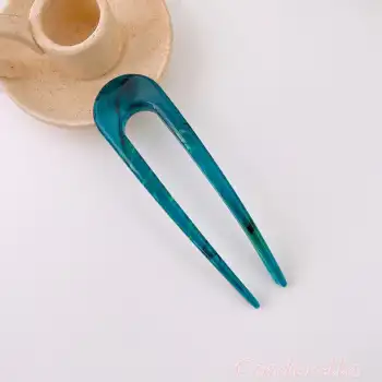 France Style Lüks Asetat Kemik Topuz Tokası Model-3 - Yeni Sezon Çubuk Saç Çubuğu Tokası