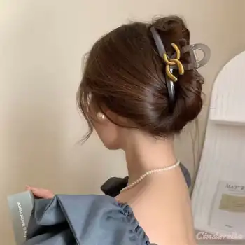 Günlük Tarz Kadın Büyük Boy Mandal Toka - Mandallı Saç Topuz Tokası