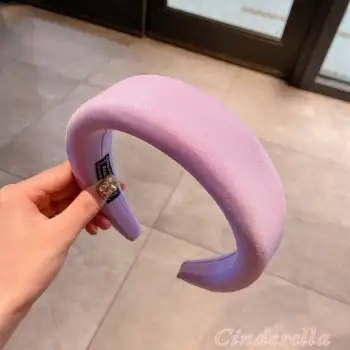 Handmade Yumuşak Dolgulu Esnek Kadın Taç - Mor Saç Tacı