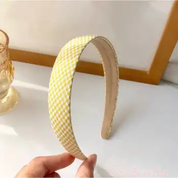 Kadın Hafif Esnek Taç Saç Bandı Sarı Model-8