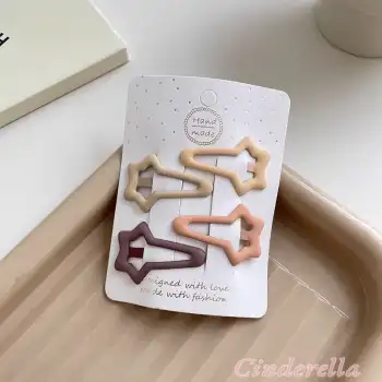 Kayan Yıldız Çıtçıt Toka Seti - Mat Soft Renkli Çıt Çıt Saç Tokası - Kız Çocuk Çıtçıtlı Yan Toka