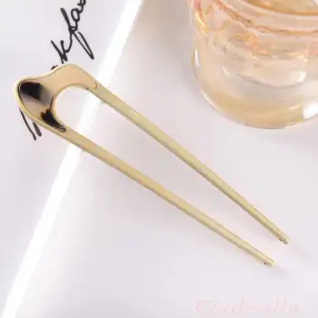 Kıvrımlı Metal Topuz Tokası Model-2 - Çubuk Saç Tokası - Saç Çubuğu