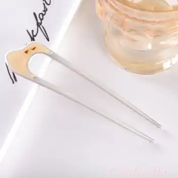 Kıvrımlı Metal Topuz Tokası Model-8 - Çubuk Saç Tokası - Saç Çubuğu