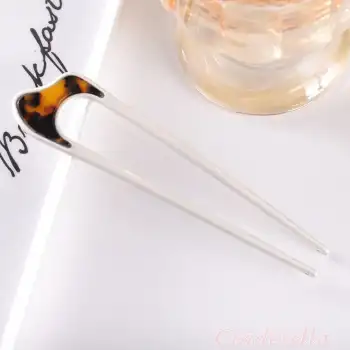 Kıvrımlı Metal Topuz Tokası Model-9 - Çubuk Saç Tokası - Saç Çubuğu