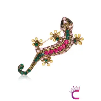 Lizzard Tasarım Kertenle Broş - Hediyelik Arkadaşa Kadın Aksesuar Çanta Elbise Ceket Yaka İğnesi