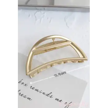 Pençe Model Kadın Gold Metal Mandal Toka - Orta Boy Sıkı Toplayan Lüks Mandal Saç Tokası