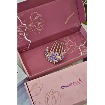 Sevgiliye Hediyelik Kutulu Taraklı Topuz Tokası Kız Arkadaşa Sevgililer Doğum Günü Yılbaşı Hediyesi