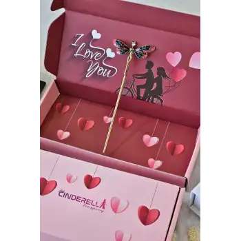 Sevgiliye Özel Hediyelik Kutulu Peri Tasarım Topuz Toka Kız Arkadaşa Sevgililer Doğum Günü Hediyesi