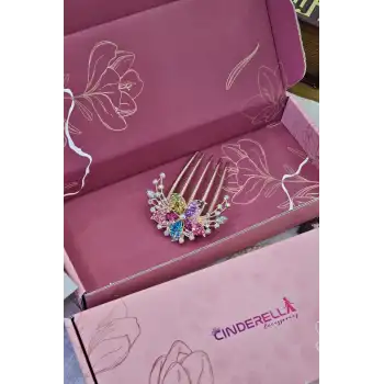 Sevgiliye Özel Hediyelik Kutulu Taraklı Saç Topuz Tokası Kız Arkadaşa Sevgililer Doğum Günü Hediyesi