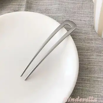 Klasik Metal Topuz Tokası 10 cm Gümüş Renk - Yeni Model Çubuk Topuz Toka