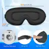 %100 Işık Engelleyen 3d Face Design Uyku Maskesi Siyah - Ayarlı Dolgulu Nefes Alabilen Göz Bandı