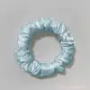 %100 Saf Dut İpek Kadın Scrunchie Saç Tokası Vizon Gri - Yumuşak Rahat Uyku için Simit Lastikli Toka