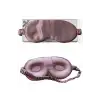 %100 Saf İpek 3D Uyku Maskesi Leylak - %100 Işık Engelleyen Yumuşak Dolgulu Nefes Alabilen Göz Bandı