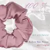 %100 Saf İpek Kadın Scrunchie Saç Tokası 3.5cm - Yumuşak Rahat Uyku için Simit Lastik Toka Model-5