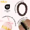 %100 Saf İpek Küçük Scrunchie Saç Tokası Renk1 - Günlük Pratik Ekstra Elastik Lastikli Simit Toka