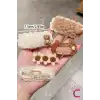 10lu Smile Love Kız Çocuk Pens Toka Seti Bej Beyaz - Çiçekli Ayıcıklı Peluş Örgü Çıtçıt Saç Tokası