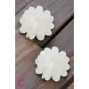2li Chiffon Flower Kız Çocuk Toka Seti Beyaz - Çiçekli Kız Bebek Çocuk Saç Tokası Klips Pens Toka
