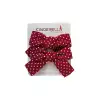 2li Kız Çocuk Fiyonk Pens Toka Seti Kırmızı Tonlu - Kurdele Fiyonklu Klips Saç Tokası Model-5