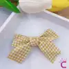2li Kız Çocuk Fiyonk Toka Seti Sarı Tonlu - Renkli Fiyonklu Kurdele Klips Pens Bebek Saç Tokası