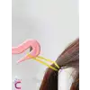 2li Saç Örgü Lastiği Kesici Pembe Mor Renkli - Zarar Vermeyen Lastikli Saç Tokası Kesme Aparatı