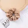 2li Saten Kumaş Kadın Scrunchie Simit Toka Altın Varak - Uyku için Rahat Yumuşak Lastik Saç Tokası