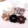 2li Saten Kumaş Kadın Scrunchie Simit Toka Bordo - Uyku için Rahat Yumuşak Lastikli Saç Tokası