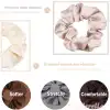 2li Saten Kumaş Kadın Scrunchie Simit Toka Lila - Uyku için Rahat Yumuşak Lastikli Saç Tokası