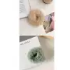 2li Yumuşak Tüylü Renkli Peluş Lastikli Simit Toka - Peluş Scrunchie Lastik Saç Tokası Renk-5