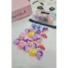 20li Çantalı Yumuşak Acıtmaz Kız Bebek Havlu Lastik Toka Seti - Renkli Çocuk Lastikli Saç Tokası