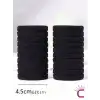 25li Günlük Kullanım Dayanıklı Kadın Siyah Lastik Toka Seti 4.5cm - Yumuşak Lastikli Saç Tokası