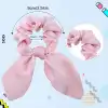 3lü Fular Scrunchie Fularlı Saç Lastiği - Kadın Fularlı Simit Toka Lastikli Saç Tokası Renk-2