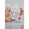 4lü Dökme Simli Açık Pembe Mor Yıldızlı Çıtçıt Toka Seti - Kız Çocuk Metal Çıtçıtlı Saç Tokası