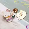 5li Hello Kitty Tasarım Rozet Pin Broş Seti - Hediyelik Çocuk Aksesuar Arkadaşa Çanta Yaka İğnesi
