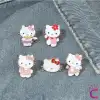 5li Hello Kitty Tasarım Rozet Pin Broş Seti - Hediyelik Çocuk Aksesuar Arkadaşa Çanta Yaka İğnesi