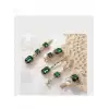 5li Yeni Sezon Kadın Yeşil Taşlı Toka Seti - Lüks Yan Çıtçıt Klips Pens Toka Seti