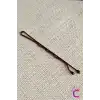 50li Bakır Renk Tel Toka 5cm - Yumuşak Uçlu Acıtmaz Kadın Tel Saç Tokası
