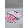 50li Günlük Kullanım Dayanıklı Kadın Lastik Toka Seti Pembe 4cm - Kadın Yumuşak Lastikli Saç Tokası