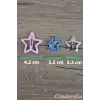 6lı Mat Soft Renkli Büyük Yıldız Çıtçıt Toka Seti 4cm - Kız Çocuk Yıldızlı Çıtçıtlı Saç Tokası