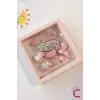 6lı Özel Hediyelik Kutulu Bebek Toka Seti Pembe - Kız Çocuk Lastik Fiyonk Mantar Çiçekli Saç Tokası